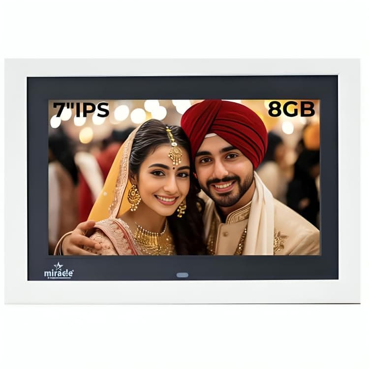 7 Inch Digital Picture Frame,HD IPS Digital Photo Frames,Wall Mounted Electronic Slideshow,Using USB or SD to Play Photos/Videos/Music