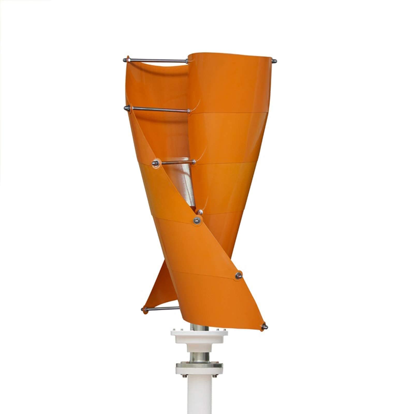 Wind Turbines 6000W Vertical Wind Turbine,Low Torque Generator 12V 24V 48V with CONTROLLER,Orange,12v