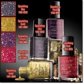 Avon Glitter Nail Enamel Sparkling Plum