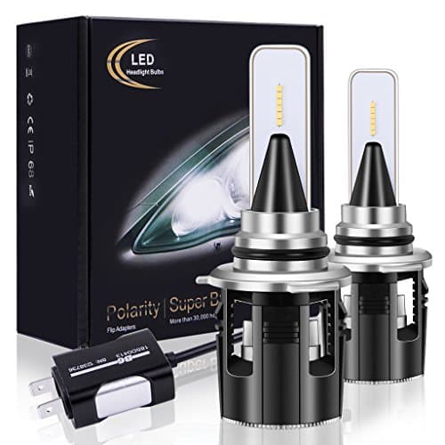 JKCOVER 9006/HB4 LED Headlight Bulbs Conversion Kit, 72W 6800K 10800Lumens, B6 Series 24x CSP Chips Mini Light Bulb