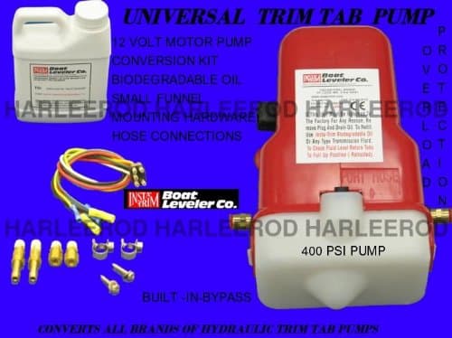 InstaTrim Universal Boating Trim Tab Motor Pump Marine
