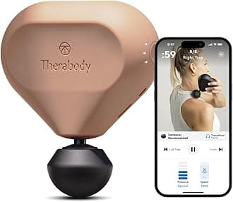 Mini 2.0 - Handheld Electric Massage Gun - Compact Deep Tissue Treatment for any Athlete On The Go - Portable Percussion Massager with QuietForce Technology & 3 Foam Attachments