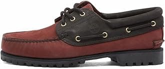 TimberlandMen's Authentics 3 Eye Classic Lug Sneaker, Burgundy Nubuck, 12