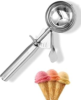 Ice Cream Scoop with Trigger, Small Size Cookie Scoop for Baking, Stainless Steel Ice Cream Scooper for Kids, Melon Baller Cookies Scoop - 1.5 Tbsp