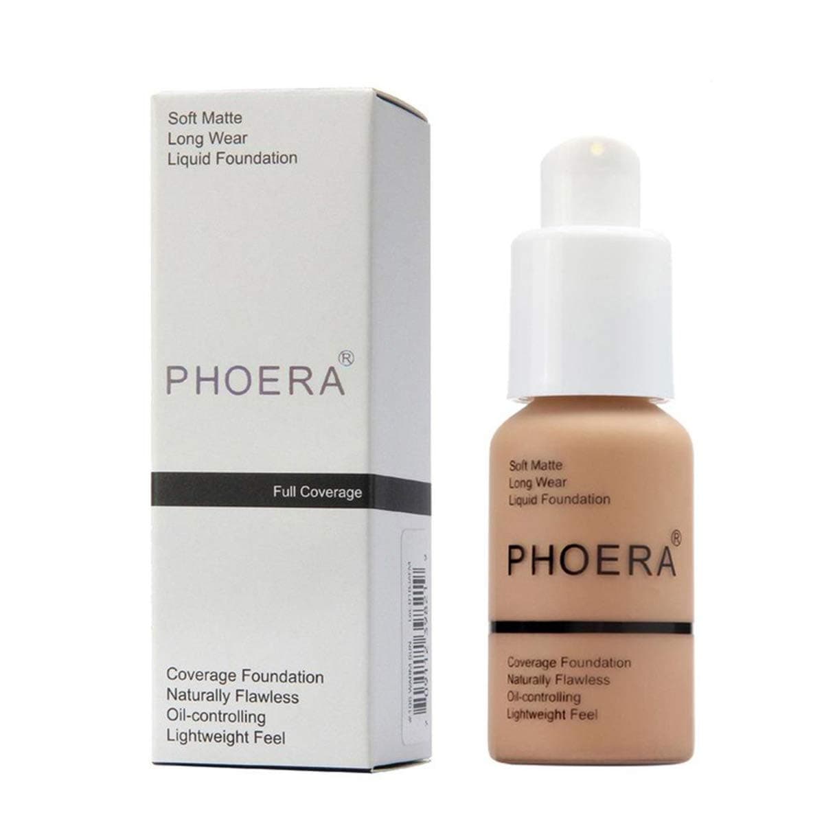 Matte Oil Control Liquid Foundation, Full Concealer Foundation Cream Brighten long-lasting Shade 30ml