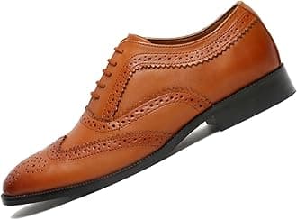 LOUIS STITCH Men's Formal Shoes | Handcrafted European Leather Brogues | Lace-Up Style for Business, Formal (IB-KX0Y-QHOZ)