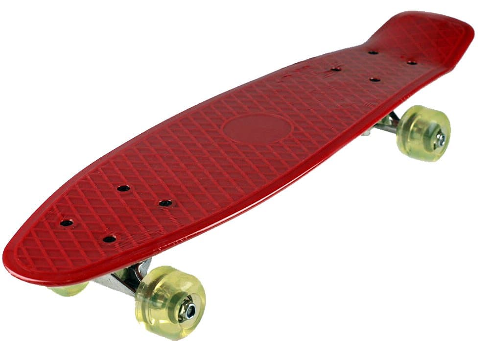 53cm Penny Skateboard in Red with Rubber Wheels - Made from Plastic
