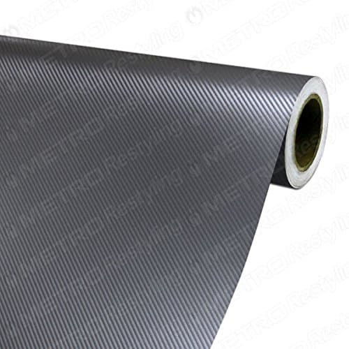 5ft x 12ft (60 Sq/ft) Metro Wrap Real D GLOSS BLACK CARBON FIBER Vinyl Wrap