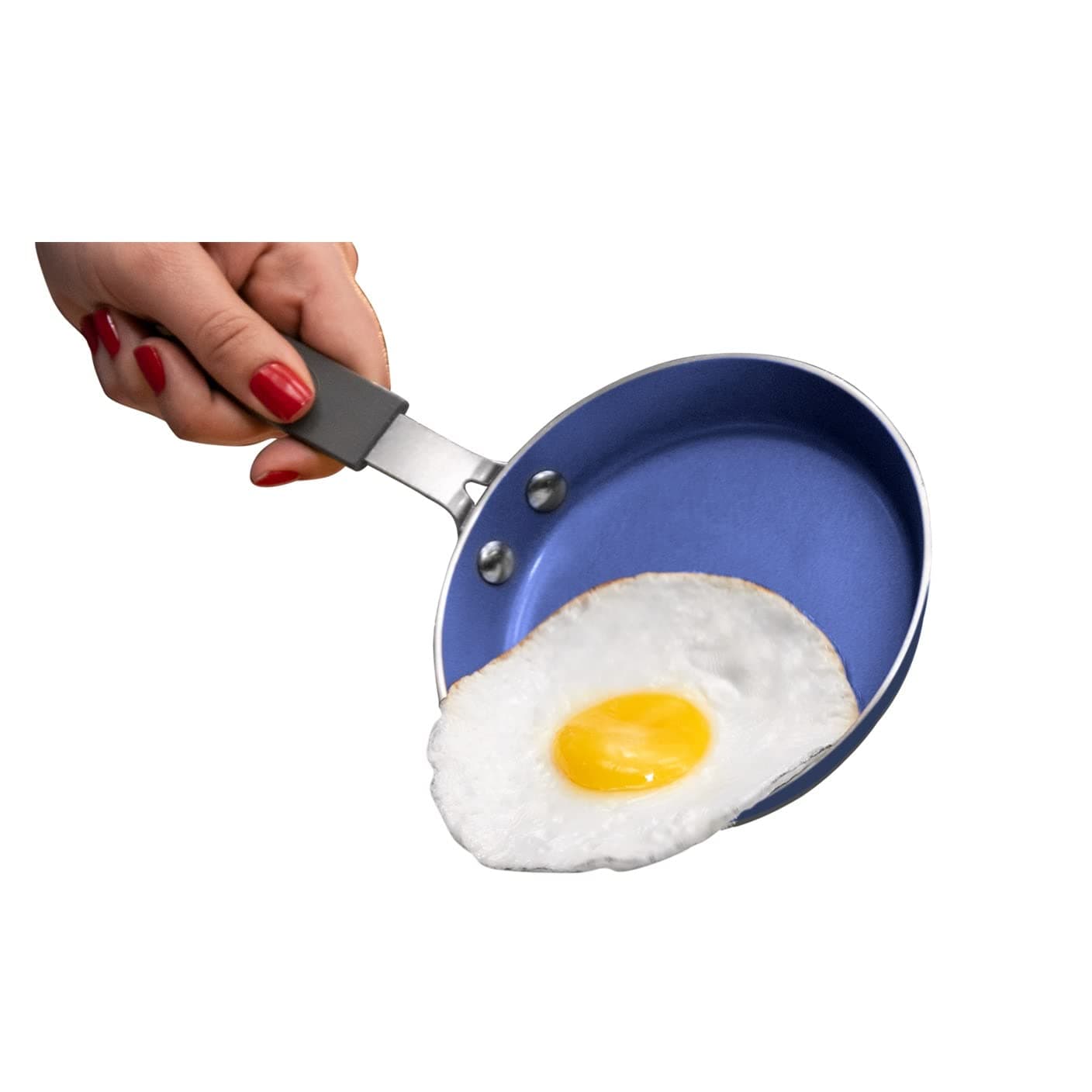 Granite Stone Diamond Nonstick Frying Pan Mini Egg Pan â€“ 5.5â€ Single Serve Skillet, Diamond Infused, Multipurpose Pan Designed for Eggs, Omelets, Pancakes, Sliders, Rubber Handle, Dishwasher Safe