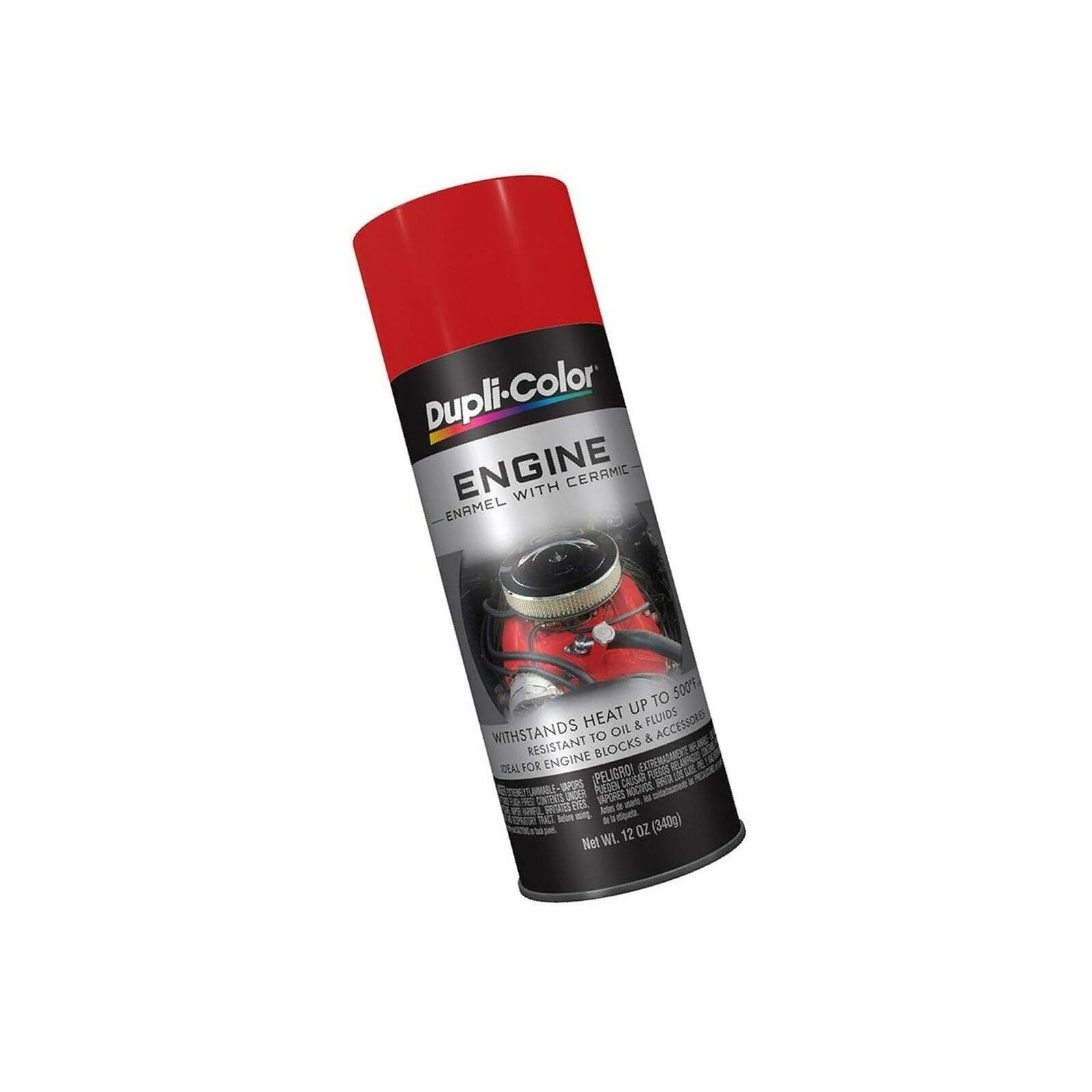 Dupli-Color DE1653 Engine Enamel Spray Paint with Ceramic - Red - 12 oz Aerosol Can