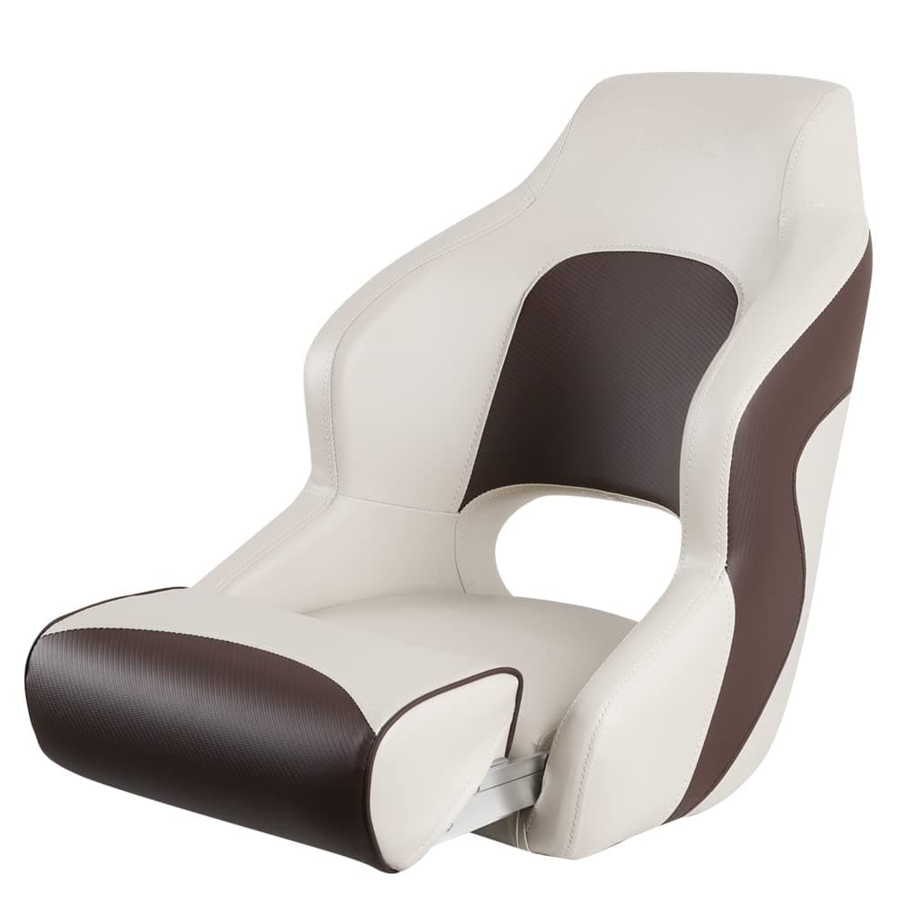 MSCCaptain Boat Seat (Black/White, Tan/Brown)