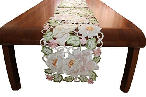 EcoSol Designs Flowery Table Runner (13"x87", Spring Colors)  EcoSol Designs Flowery Table Runner (13"x 68", Fall Colors)