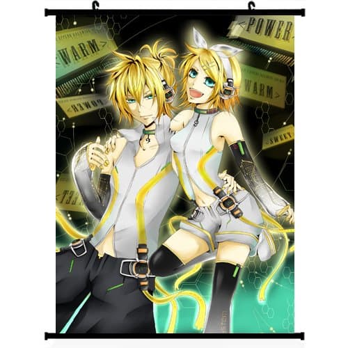 Vocaloid Anime Wall Scroll Poster Kagamine Rin Kagamine Len(24''32'')support Customized