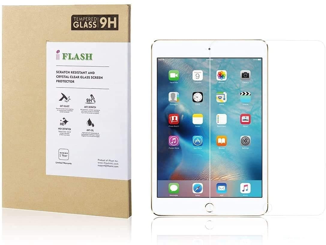 IFLASH iPad Air, iPad 2018/2017 Glass Screen Protector, [3 Pack] Crystal Clear Tempered Glass Screen Protector for Apple iPad Air 1/2 9.7”, iPad 2017 9.7”, iPad 2018 9.7” & iPad Pro 9.7” Models
