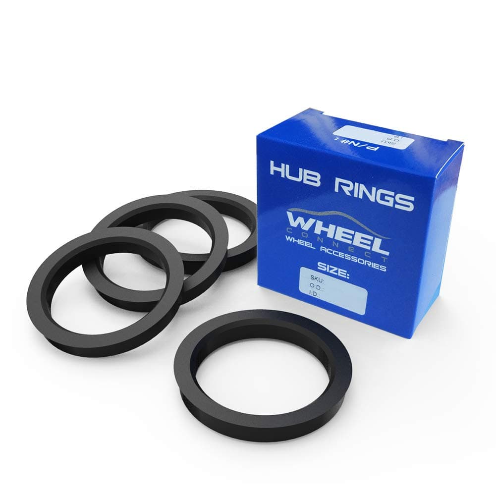 WHEEL CONNECT Hub Centric Rings, 73.1 to 57.1, Set of 4, ABS Plastic Hubrings, O.D:73.1-I.D:57.1mm. P