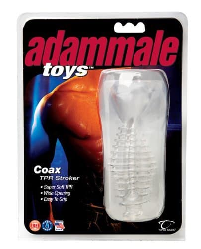 Waterproof Adam Male Coax TPR Stroker - Clear