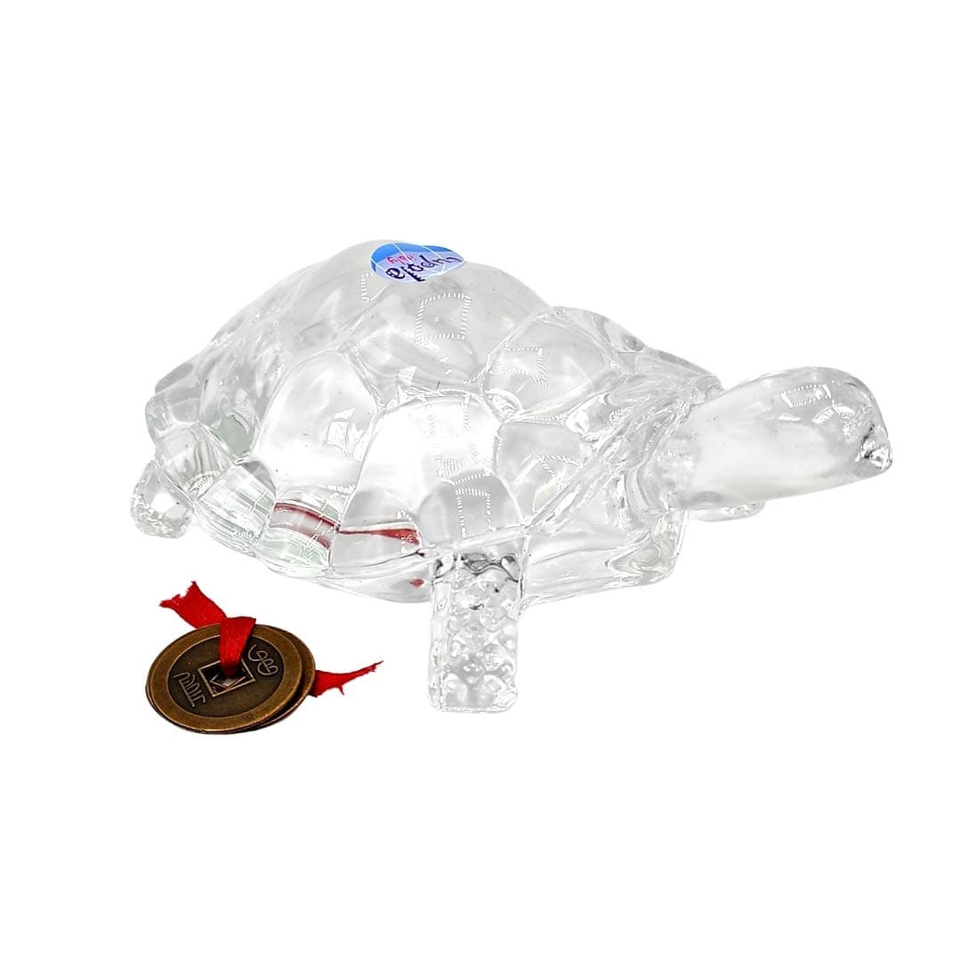 Plus Value Vastu Feng Shui Crystal Turtle Tortoise for Good Luck, Career, Prosperity - Home, Office, Hotel, Business Table Desk Decor Showpiece Statue Decoration Gifting Kachua (5.5 Inches)