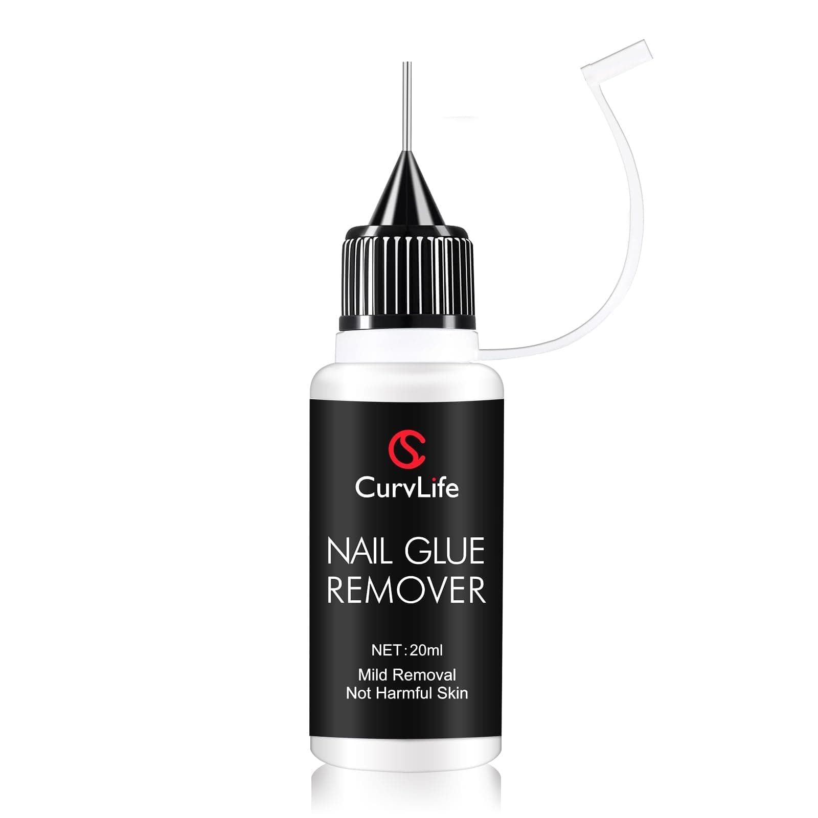 - Curvlife 20ml Pinpoint Nail Glue Remover for Press on, Multi-Functional Remover for Nails Tips, Gentle Glue Remover for Gel x Nails, Non-Acetone Nail Polish Remover