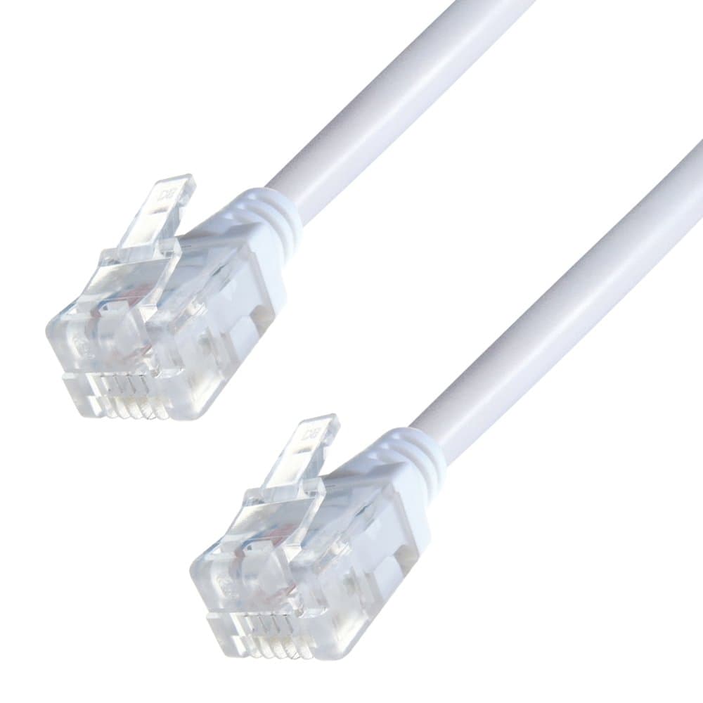 Super High Speed ADSL 2+ Cable Telephone Extension RJ11-RJ11 2m Cat5e BT Broadband up to 10 Times faster than Standard Phone Cable Gold Plated Connector Premium Quality (2m).