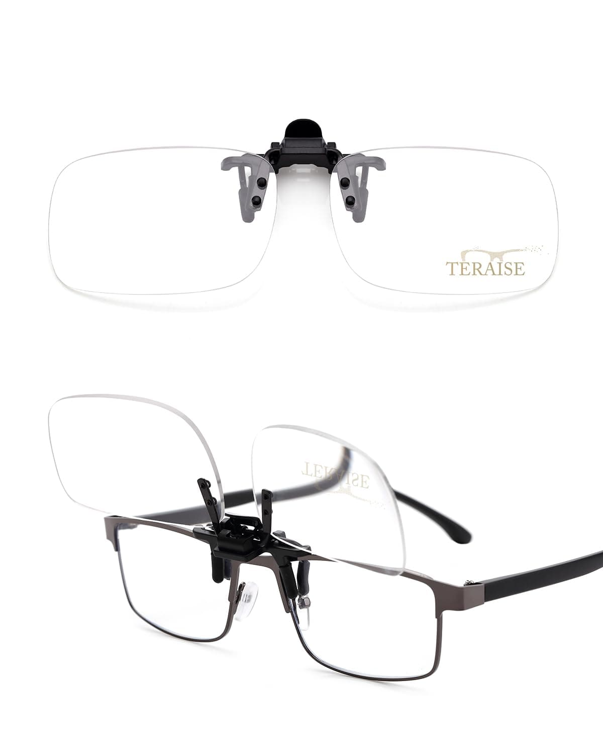 TERAISEReading Glasses Clip On Magnifiers for Eyeglasses, Blue Light Blocking Magnifiers Lenses Readers for Women Men