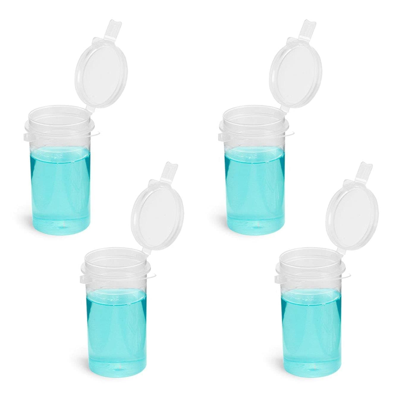 MyMagnetMan Natural Polypropylene Hinge Top Vials w/Tamper Evident Seal Tube Organizer Container 100 ml (4)