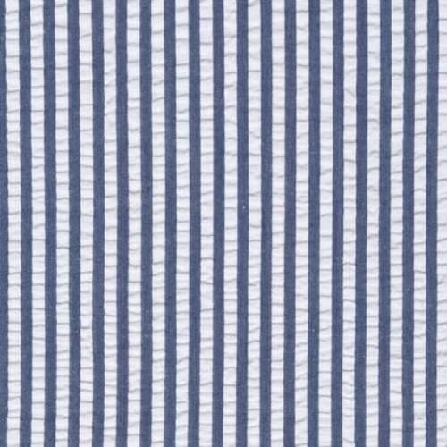 Robert Kaufman Cotton Seersucker Fabric Navy - per Yard