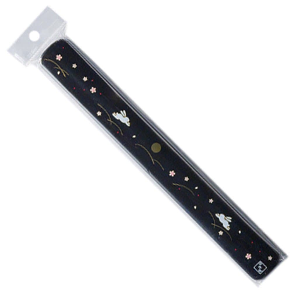 Moon Rabbit Chopsticks Case, Black, L 2905