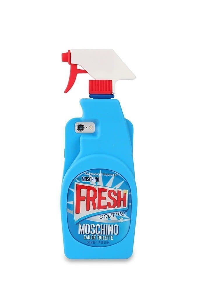 Apple iPhone Cover Case Moschino Like FRESH Cleaning Spray Bottle Case Cover 3D Cartoon with SufsTM Accessory (Apple iPhone 7 Plus, Fresh Cleaning Spray Bottle)