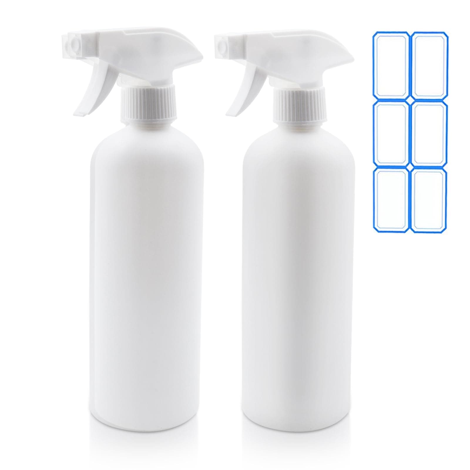2 Pack of 16.4oz (500ml) Plastic Spray Bottles – Leak Proof, Adjustable Nozzle, Empty Spray Bottles for Cleaning Solutions-Squirt Bottles for Plants, Pet, Vinegar, BBQ