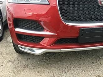 KAITIAN 2pcs ABS Chrome Car Front Center Grill Grille Cover Trim Molding Trim Molding Strip Decorative Emblems for Jaguar F-Pace 2017 2018 2019 2020 2021 (Not fit for Jaguar F-Pace S)
