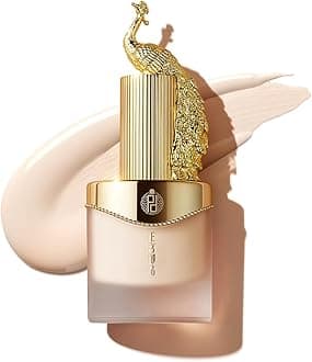 PALACE IDENTITY Super Stay Full Coverage Liquid Foundation Makeup，Perfect Matte Liquid Foundation，0.7 oz,Oil-Free Foundation (W02# Porcelain)