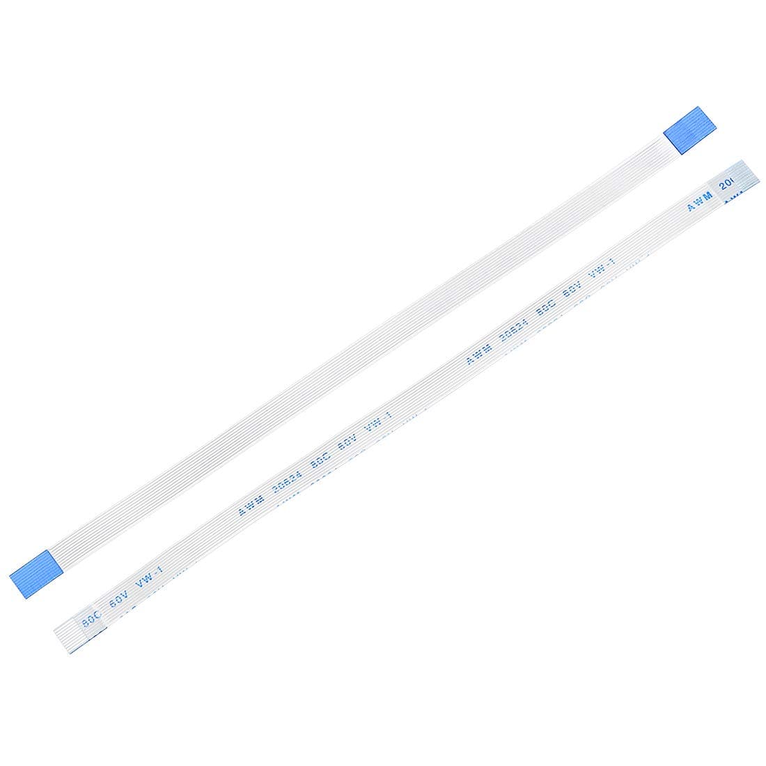 uxcell Flexible Flat Cable, 10 Pins 0.5mm Pitch 150mm FPC FFC Flexible Ribbon Cable for LCD TV DVD Player Laptop 5Pcs (A Type)