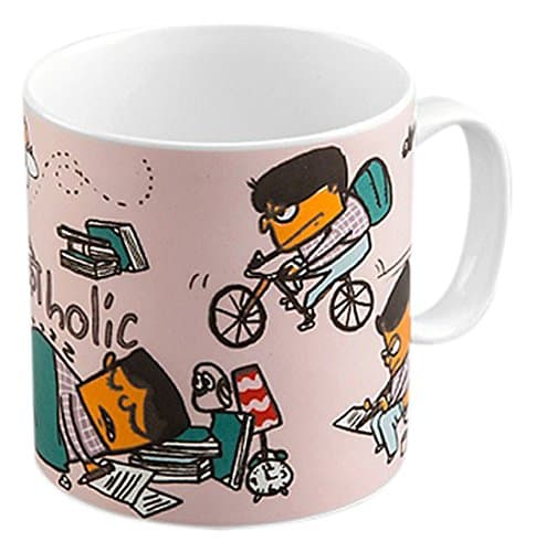 Pyaala Bone China Milk Mug, Multicolor, 390ml