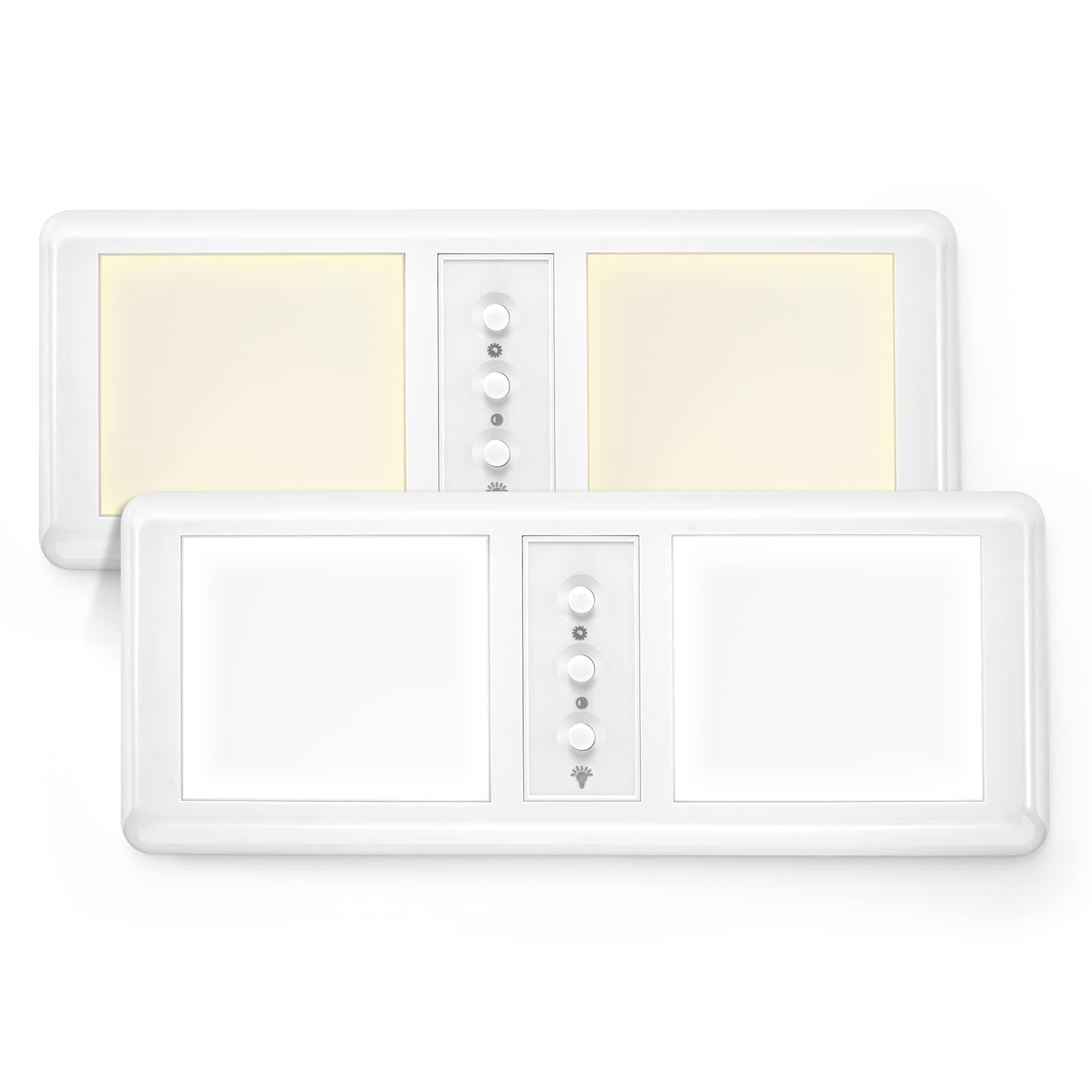 RVshark 12V Led RV Lights Interior, 3-Level Dimmable RV Ceiling Dome Light for Trailer Camper Car with ON/Off Switch, 2 Pack Camper Light Fixture 4000-6000K Natural & Cool White