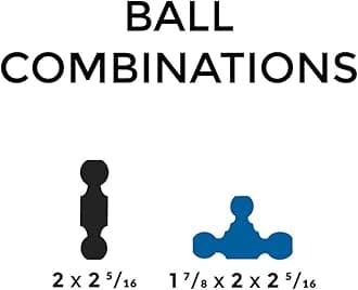 B&W Trailer Hitches MultiPro Tow & Stow - Fits 2" Receiver, Tri-Ball (1-7/8" x 2" x 2-5/16"), 2.5" Drop, 10,000 GTW - TS10064BMP