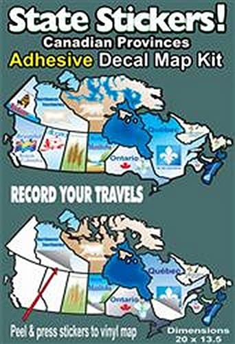 STATE STICK RV Trailer Canadian MAP Travel Map Sticker