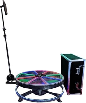 YUGAM N360 Pro Gear Photo Booth Neon Machine 31" Inches for Parties Video Camera Booth Selfie Platform Spin (N360 PRO Gear)