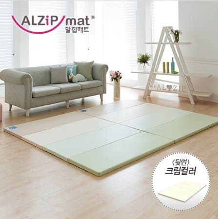Alzip Color Folder Mat, Folding, Non-Toxic, Reversible Playmat - Grand (200x140x4 CM) (3 Colors) - (Modern Beige)