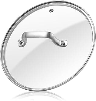 Tempered Glass Lid,9" Glass Covers for Pots,Pans and Skillets,1Set,Clear