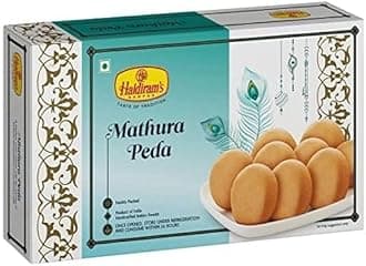 Haldiram's Nagpur Mathura Peda 250g | Traditional Indian Sweet | Made with Khoya & Desi Ghee | Authentic Festival Mithai | Ideal for Gifting & Celebrations