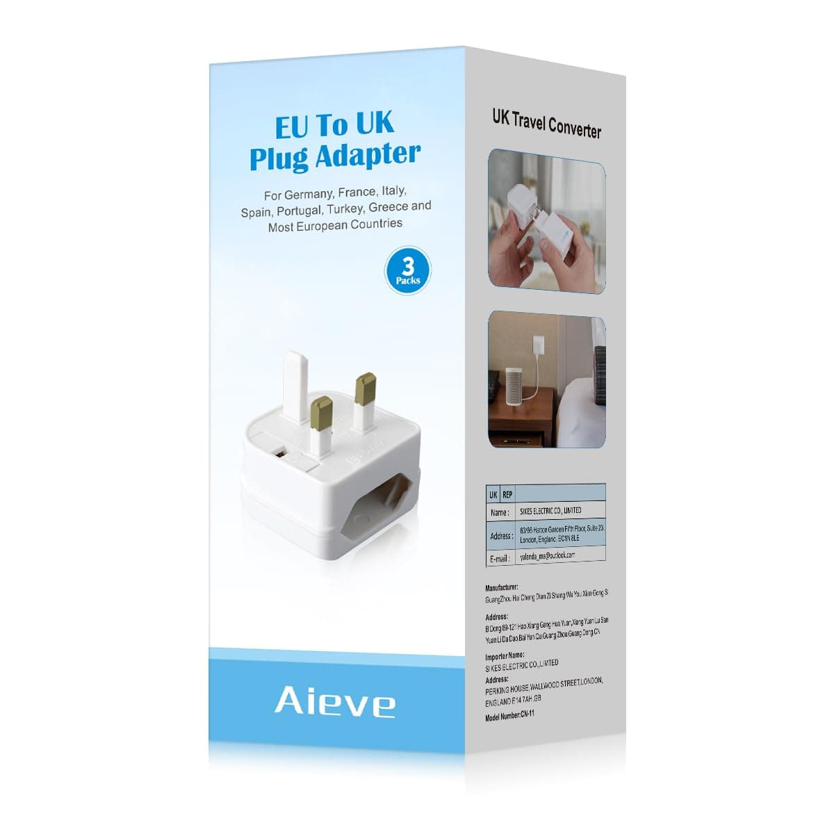 European to UK Plug Adaptor