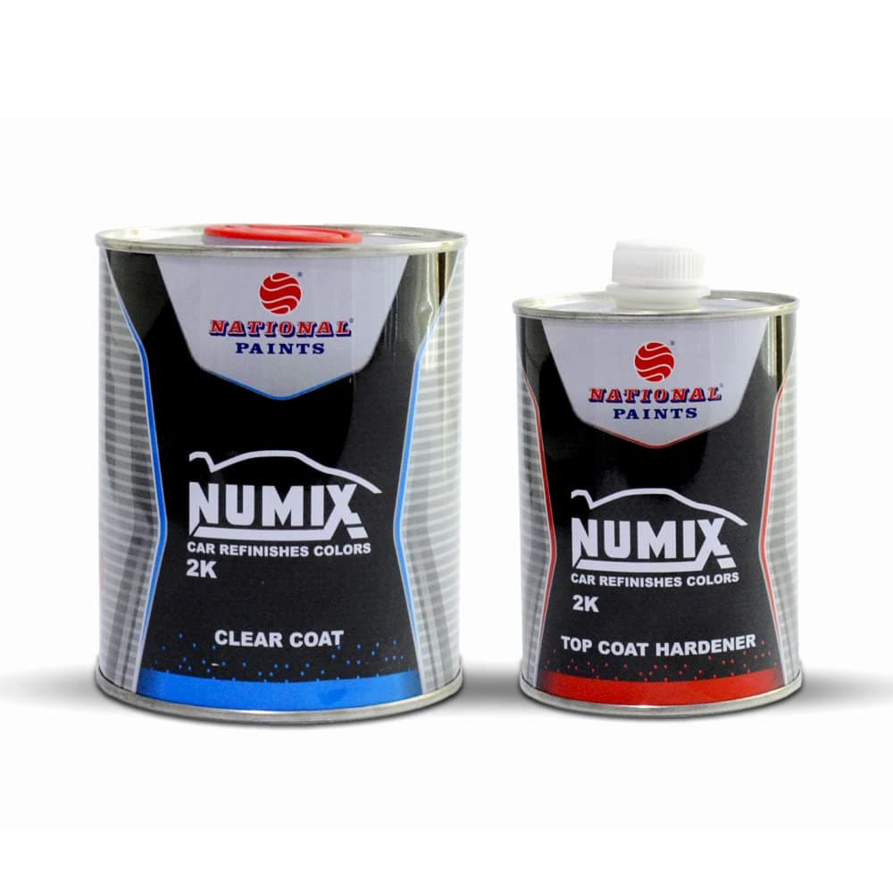 Numix HS Anti-Scratch Clear Coat - 1 Liter + Hardener 0.5 Liter Designed for Automotive by National Paints