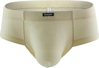 iKingsky Men's Seamless Front Pouch Briefs Sexy Low Rise Men Cotton Underwear