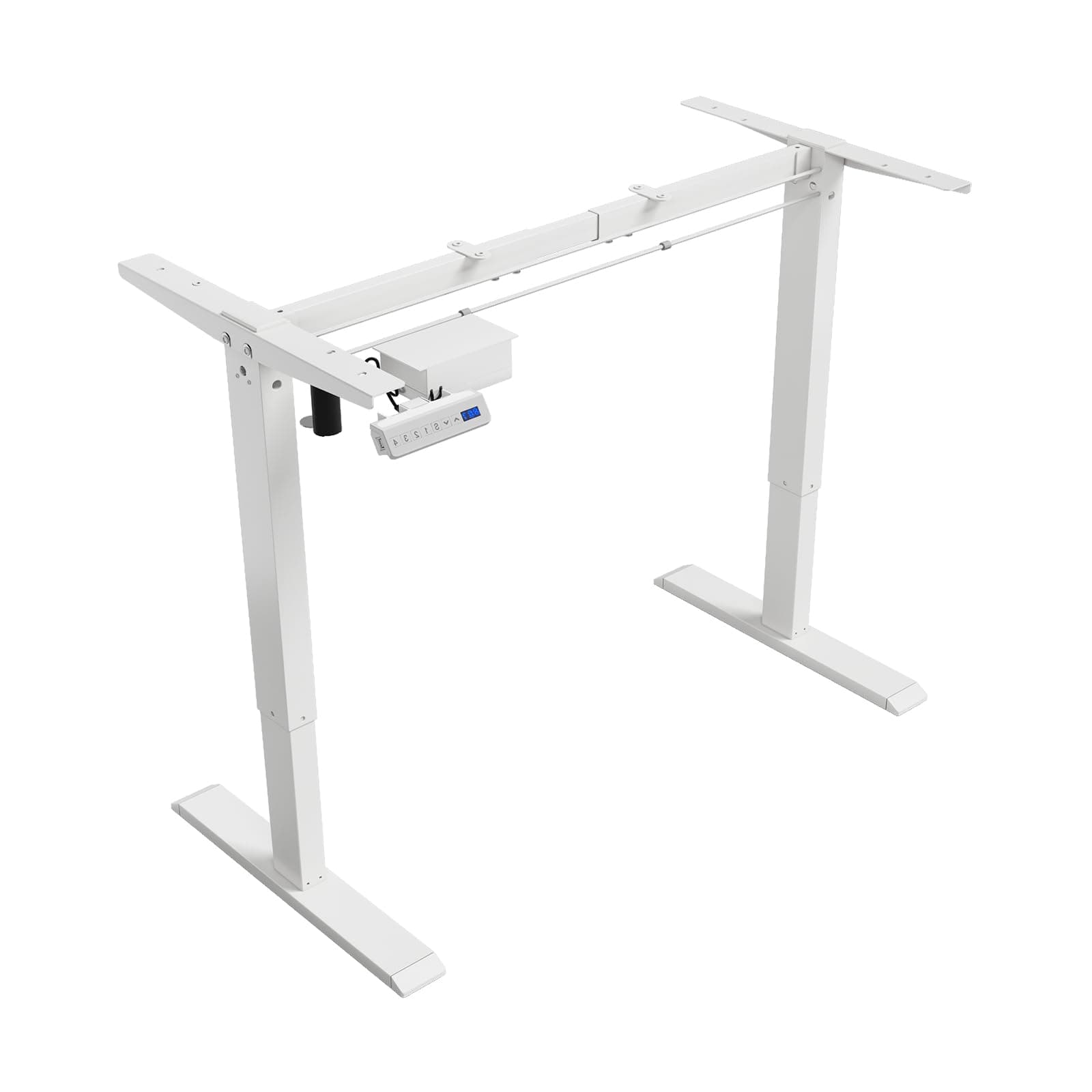 Electric Standing Desk Frame Motor Height Adjustable Desk Motorized Stand Up Desk White(Frame Only)