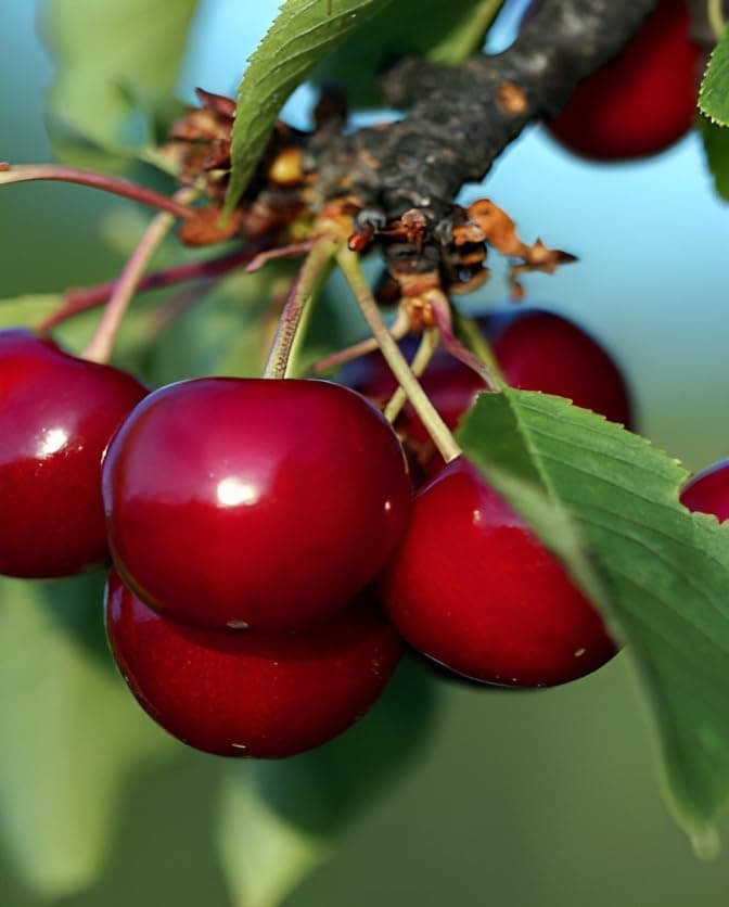 Pyanabi Combo 2 Cherry Plant Air Layered/Clone Type Hybrid (2-3 Ft Height)- Healthy Live Super Yielding Early Fruting Sylvia Cherry Fruit Plant' Live Plant For Home Garden