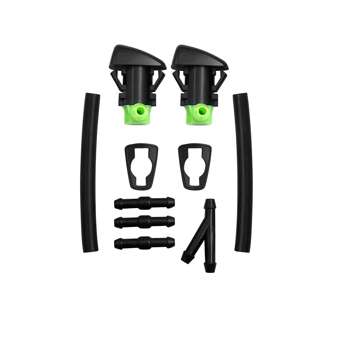 Adjustable Windshield Washer Nozzles - Compatible with Chrysler Jeep Dodge Chevy Select Models - Mist Spray Washer Nozzle, Replace for 68260029AA, 5182327AA, Quality Fit, Pack of 2