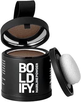 – BOLDIFY Hairline Powder (LARGE, 10g) - Root Touch Up Hair Color for Gray Coverage - Bald Spot Concealing Hair Powder for Women and Men - 24-Hour Stain-Proof - Light Brown