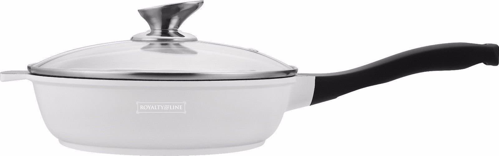 Induction Universal Pan Non Stick Frying Pan White Granit Coating