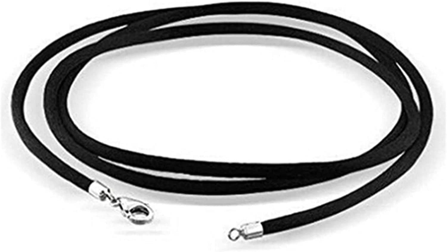 Necklace Cord Black 1.5mm Thick 45cm Long Necklace String Black Necklace Cord For Jewellry Making Necklace Waxed Necklace Cord Clasp Bulk For Necklace Bracelet,18 Inches