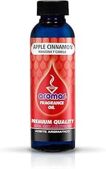 AROMAR Premium Fragrance Oil, Pack of 3 Apple Cinnamon 2oz. Bottles. Long Lasting Aromatic Scent, Fresh and Revitalizing Aromatherapy for Living Room, Bedroom, and Kitchen
